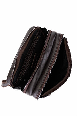 Tamer Tanca Erkek Hakiki Deri Kahverengi El Çantası 147 1197 ERK CNT SK25-26 KAHVE DR