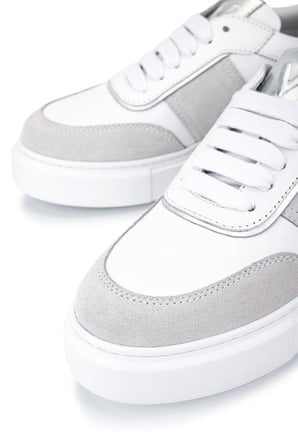 Mario Valentino Kadın Hakiki Deri Beyaz Sneakers & Spor Ayakkabı 1040 91B2213 BN AYK SK25-26 BIANCO/ARGENTO