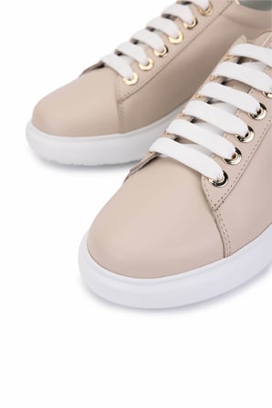 Mario Valentino Kadın Hakiki Deri Bej Sneakers & Spor Ayakkabı 1040 91J2310 BN AYK SK25-26 BEIGE/ORO