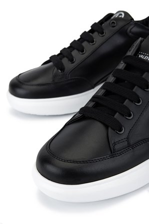 Mario Valentino Erkek Hakiki Deri Siyah/Beyaz Sneakers & Spor Ayakkabı 1040 95J2302 ERK AYK SK25-26 NERO/BIANCO
