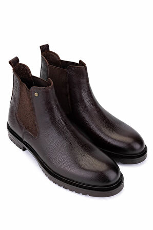 Tamer Tanca Erkek Hakiki Deri Kahverengi Casual Bot 1174 4116 ERK BOT SK25-26 KAHVE FLTR