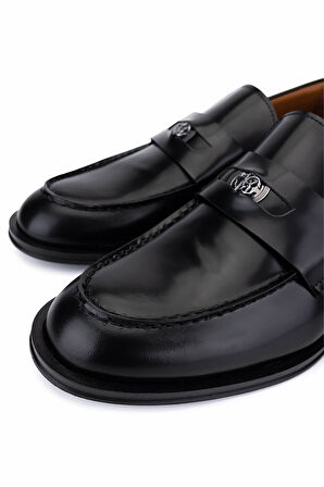 Roberto Cavalli Erkek Hakiki Deri Siyah Loafer Ayakkabı 780 29742 ERK AYK SK25-26 NERO