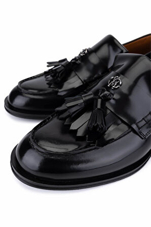 Roberto Cavalli Erkek Hakiki Deri Siyah Loafer Ayakkabı 780 29743 ERK AYK SK25-26 NERO