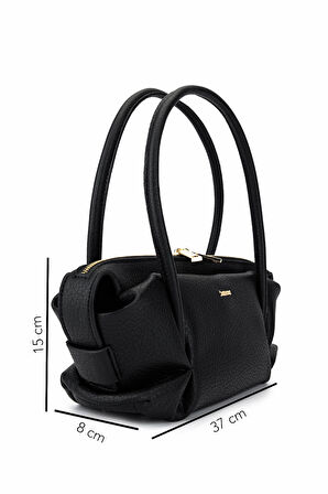 Tamer Tanca Kadın Suni Deri Siyah Floter Kol Çantası 1178 4009 BN CNT SK25-26 SIYAH FLTR
