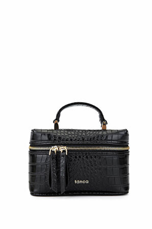Tamer Tanca Kadın Suni Deri Siyah Kroko El Çantası 1178 4005 BN CNT SK25-26 SIYAH KROKO