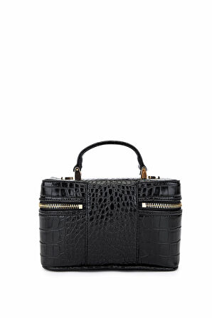 Tamer Tanca Kadın Suni Deri Siyah Kroko El Çantası 1178 4005 BN CNT SK25-26 SIYAH KROKO