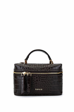 Tamer Tanca Kadın Suni Deri Kahverengi El Çantası 1178 4005 BN CNT SK25-26 ACI KAHVE KROKO