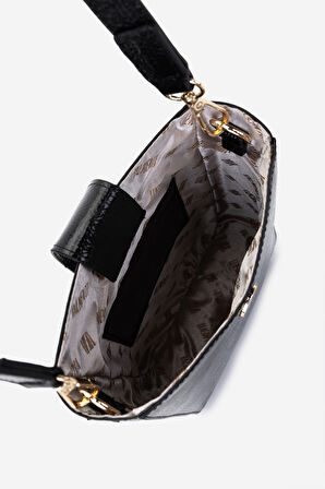 Valmenti Kadın Suni Deri Siyah Kırışık Rugan Postacı Çanta 1178 4004 BN CNT SK25-26 SIYAH KRSK RGN