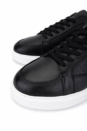 Tamer Tanca Erkek Hakiki Deri Siyah Sneakers & Spor Ayakkabı 04 3522 ERK AYK SK24-25 SYH FLTR/BYZ