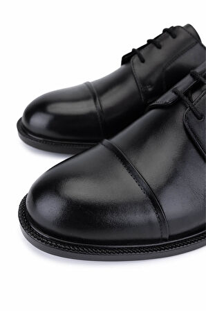 Tamer Tanca Erkek Hakiki Deri Siyah Klasik Ayakkabı 424 103 ERK AYK SK25-26 SIYAH