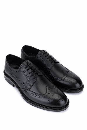 Tamer Tanca Erkek Hakiki Deri Siyah Klasik Ayakkabı 424 102 ERK AYK SK25-26 SIYAH