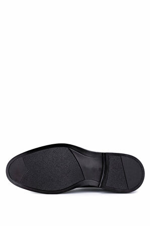 Tamer Tanca Erkek Hakiki Deri Siyah Rugan Klasik Ayakkabı 424 100 ERK AYK SK25-26 SIYAH RGN