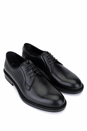 Tamer Tanca Erkek Hakiki Deri Siyah Antik Klasik Ayakkabı 424 101 ERK AYK SK25-26 SIYAH ANTIK