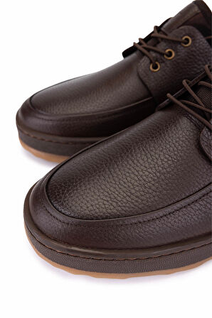 Tamer Tanca Erkek Hakiki Deri Kahverengi Casual Ayakkabı 870 199 ERK AYK SK25-26 KAHVE DR