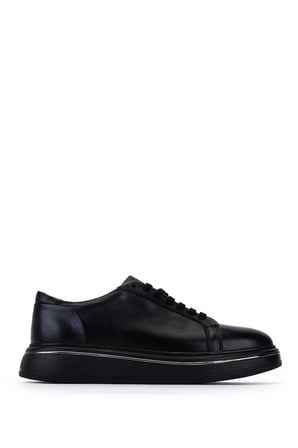 Tamer Tanca Erkek Hakiki Deri Siyah Sneakers & Spor Ayakkabı 978 500 ERK AYK SK25-26 SIYAH DR