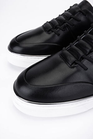 Tamer Tanca Erkek Hakiki Deri Siyah Sneakers & Spor Ayakkabı 530 1275 ERK AYK SK25-26 SIYAH