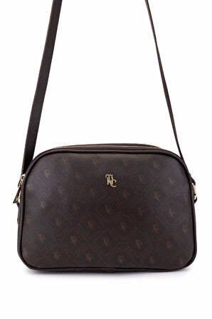 Tamer Tanca Kadın Suni Deri Kahverengi Desen Postacı Çanta 743 2346 BN CNT SK25-26 KAHVE GFRJ