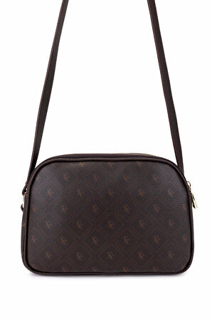 Tamer Tanca Kadın Suni Deri Kahverengi Desen Postacı Çanta 743 2346 BN CNT SK25-26 KAHVE GFRJ