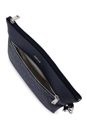 Tamer Tanca Kadın Suni Deri Lacivert Desen Clutch Çanta 743 2337 BN CNT SK25-26 LACI GFRJ