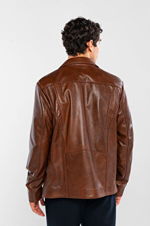 Tamer Tanca Erkek Hakiki Deri Fındık Deri Mont 415 K-1328 ERK DR MONT SK24/25 FINDIK DR