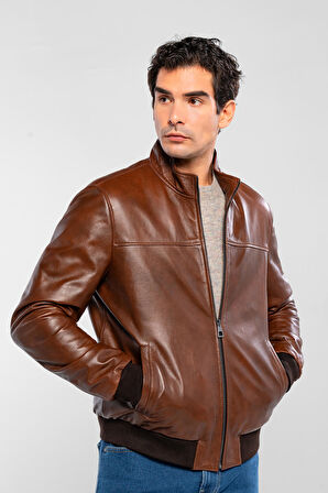 Tamer Tanca Erkek Hakiki Deri Fındık Deri Mont 415 KLJ-2575 ERK DR MONT Y25 FINDIK DR