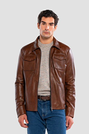 Tamer Tanca Erkek Hakiki Deri Fındık Deri Mont 415 K-2470 ERK DR MONT Y/25 FINDIK DR