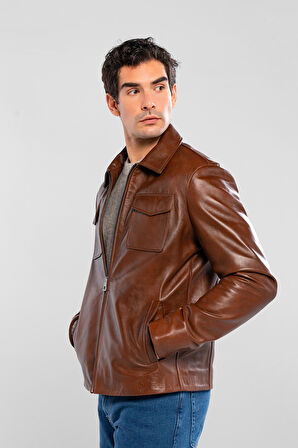 Tamer Tanca Erkek Hakiki Deri Fındık Deri Mont 415 K-2470 ERK DR MONT Y/25 FINDIK DR