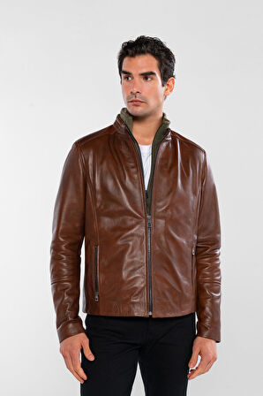 Tamer Tanca Erkek Hakiki Deri Fındık Deri Mont 415 K-1348 ERK DR MONT SK24/25 FINDIK DR