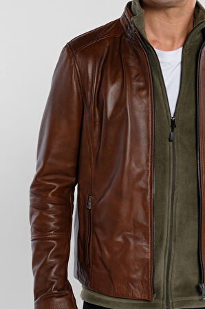 Tamer Tanca Erkek Hakiki Deri Fındık Deri Mont 415 K-1348 ERK DR MONT SK24/25 FINDIK DR