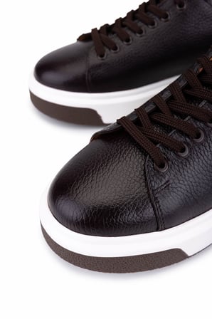 Tamer Tanca Erkek Hakiki Deri Kahverengi Sneakers & Spor Ayakkabı 222 70213 ERK AYK SK25-26 KAHVE