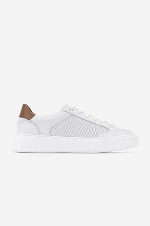 Valmenti Erkek Hakiki Deri Beyaz Sneakers & Spor Ayakkabı 1149 STYLE-9 ERK AYK Y26 BEYAZ/TABA