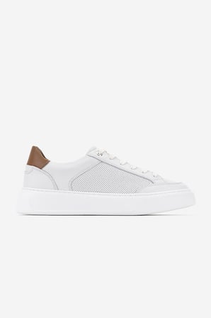 Valmenti Erkek Hakiki Deri Beyaz Sneakers & Spor Ayakkabı 1149 STYLE-9 ERK AYK Y26 BEYAZ/TABA