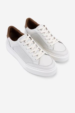Valmenti Erkek Hakiki Deri Beyaz Sneakers & Spor Ayakkabı 1149 STYLE-9 ERK AYK Y26 BEYAZ/TABA