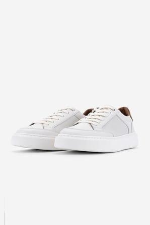 Valmenti Erkek Hakiki Deri Beyaz Sneakers & Spor Ayakkabı 1149 STYLE-9 ERK AYK Y26 BEYAZ/TABA