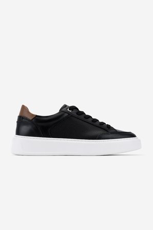 Valmenti Erkek Hakiki Deri Siyah Sneakers & Spor Ayakkabı 1149 STYLE-9 ERK AYK Y26 SIYAH DR/TABA