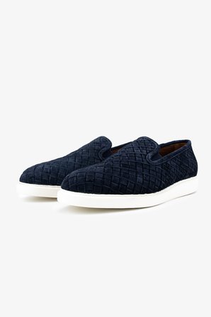 Valmenti Erkek Hakiki Deri Lacivert Süet Loafer Ayakkabı 1149 STYLE-3 ERK AYK Y26 LACI SUET