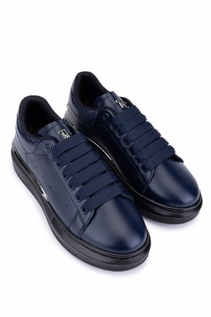 Tamer Tanca Kadın Suni Deri Lacivert Sneakers & Spor Ayakkabı 804 1997 BN AYK SK22/23 LACIVERT