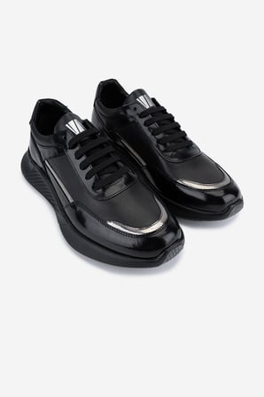 Valmenti Erkek Hakiki Deri Siyah Sneakers & Spor Ayakkabı 157 2405 ERK AYK Y26 SIYAH