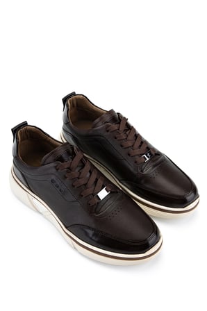 Tamer Tanca Erkek Hakiki Deri Kahverengi Sneakers & Spor Ayakkabı 381 23088 ERK AYK Y26 KAHVE