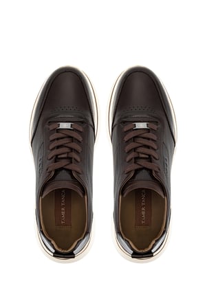 Tamer Tanca Erkek Hakiki Deri Kahverengi Sneakers & Spor Ayakkabı 381 23088 ERK AYK Y26 KAHVE