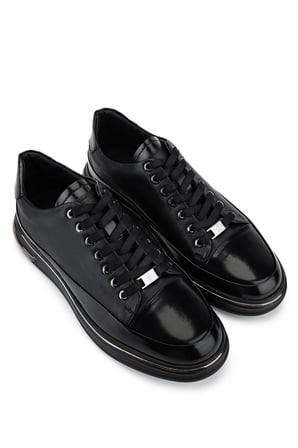Tamer Tanca Erkek Hakiki Deri Siyah Sneakers & Spor Ayakkabı 381 23340 ERK AYK Y26 SIYAH