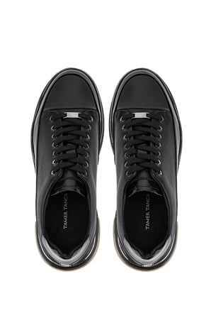 Tamer Tanca Erkek Hakiki Deri Siyah Sneakers & Spor Ayakkabı 381 23340 ERK AYK Y26 SIYAH