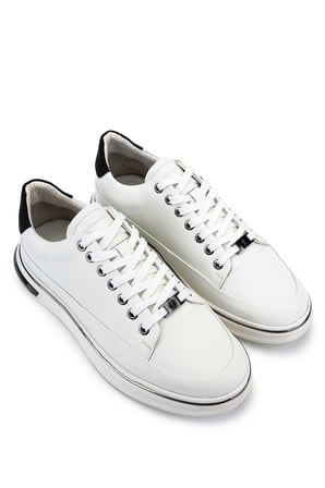 Tamer Tanca Erkek Hakiki Deri Beyaz Sneakers & Spor Ayakkabı 381 23340 ERK AYK Y26 BEYAZ