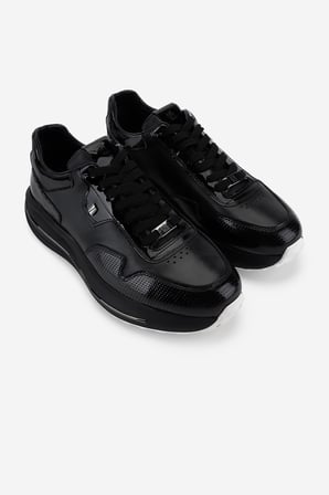 Valmenti Erkek Hakiki Deri Siyah Rugan Sneakers & Spor Ayakkabı 381 23350 ERK AYK Y26 SIYAH RGN