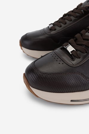 Valmenti Erkek Hakiki Deri Kahverengi Sneakers & Spor Ayakkabı 381 23350 ERK AYK Y26 KAHVE