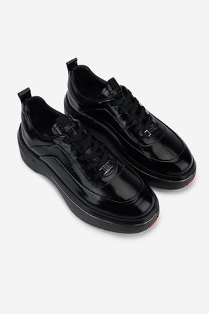 Valmenti Erkek Hakiki Deri Siyah Rugan Sneakers & Spor Ayakkabı 381 23347 ERK AYK Y26 SIYAH RGN