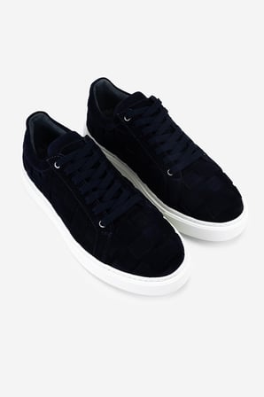 Valmenti Erkek Hakiki Deri Lacivert Süet Sneakers & Spor Ayakkabı 352 24379 ERK AYK Y26 LACI SUET