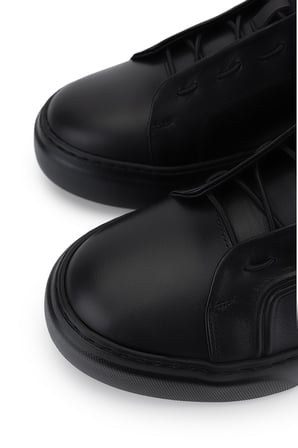 Tamer Tanca Erkek Hakiki Deri Siyah Sneakers & Spor Ayakkabı 1163 5552 ERK AYK SK25-26 SIYAH