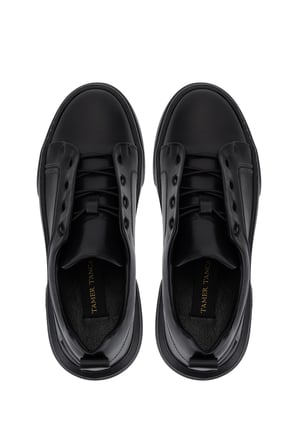 Tamer Tanca Erkek Hakiki Deri Siyah Sneakers & Spor Ayakkabı 1163 5552 ERK AYK SK25-26 SIYAH