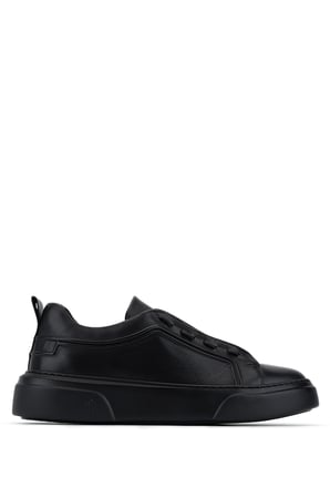 Tamer Tanca Erkek Hakiki Deri Siyah Sneakers & Spor Ayakkabı 1163 5552 ERK AYK SK25-26 SIYAH
